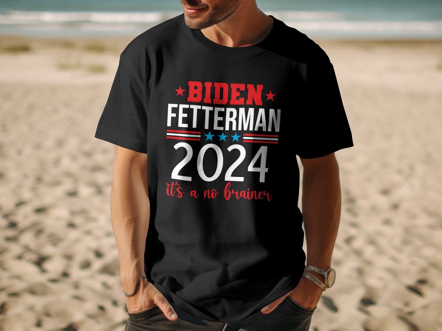 Biden Fetterman 2024 its a no brainer T-shirt - The American Glory