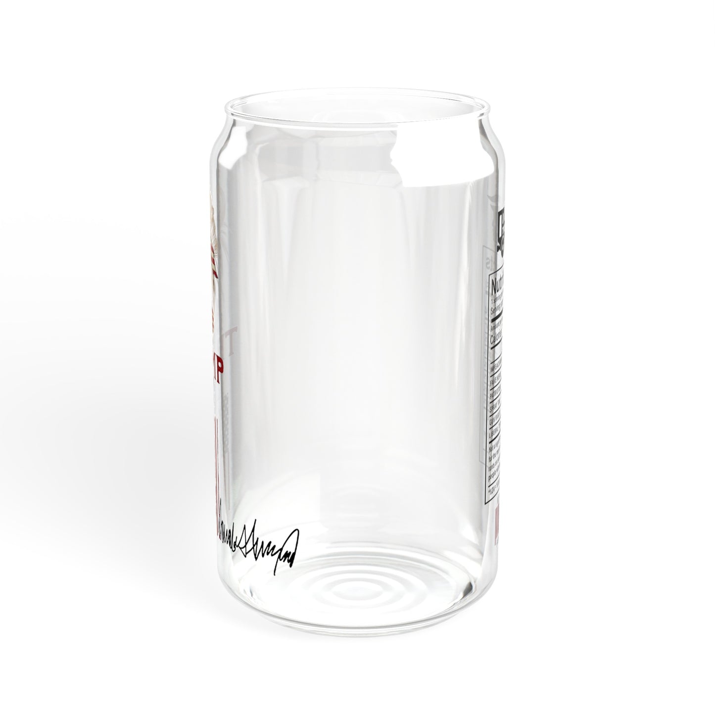 Trump Girl 16oz Glass Tumbler Cup, Trump 2024 Cup, Trump Merch, Trump Train Glass Cup with Bamboo lid and Straw - The American Glory