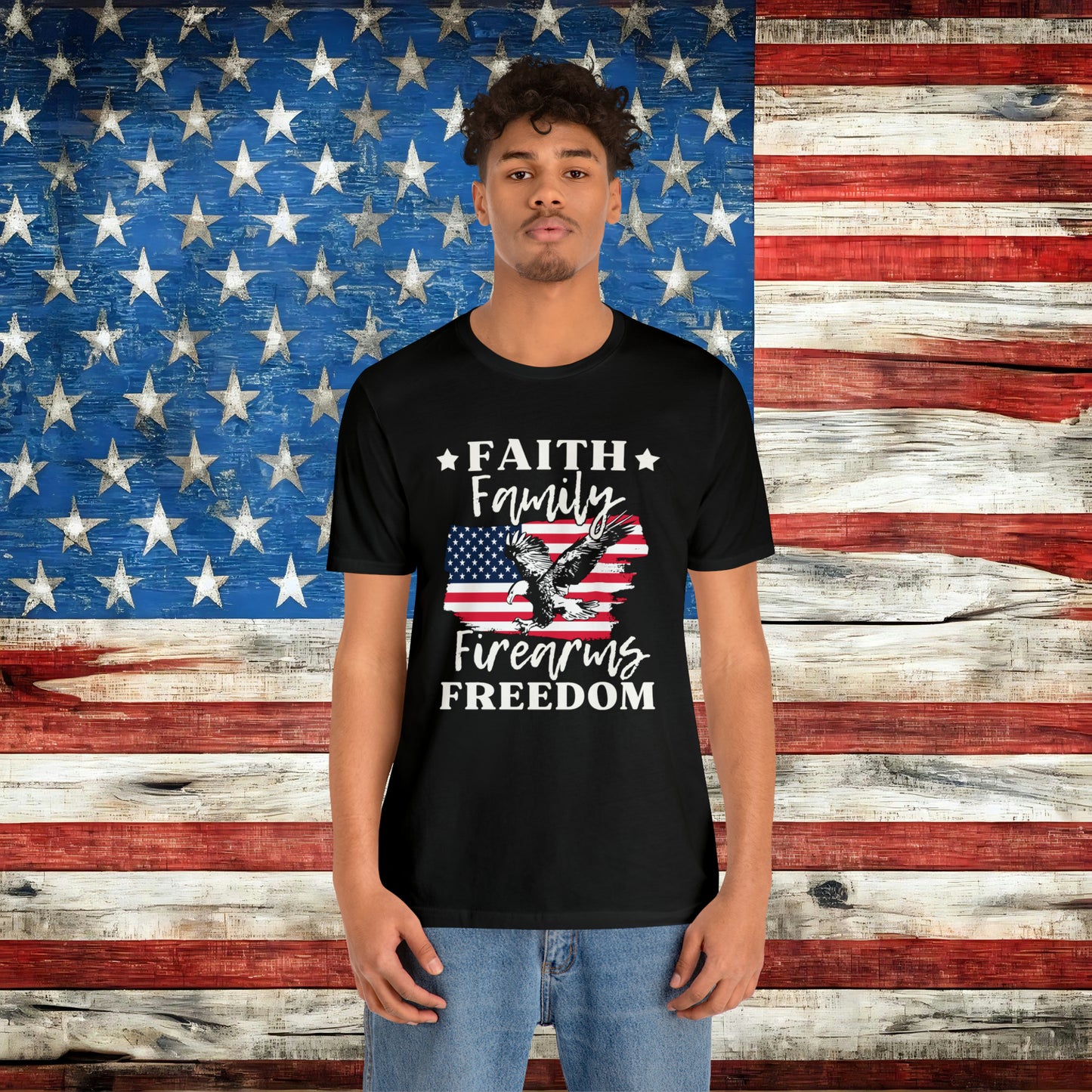 Faith Family Firearms Freedom T-shirt - The American Glory
