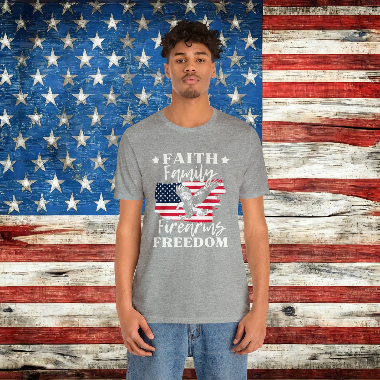 Faith Family Firearms Freedom T-shirt - The American Glory