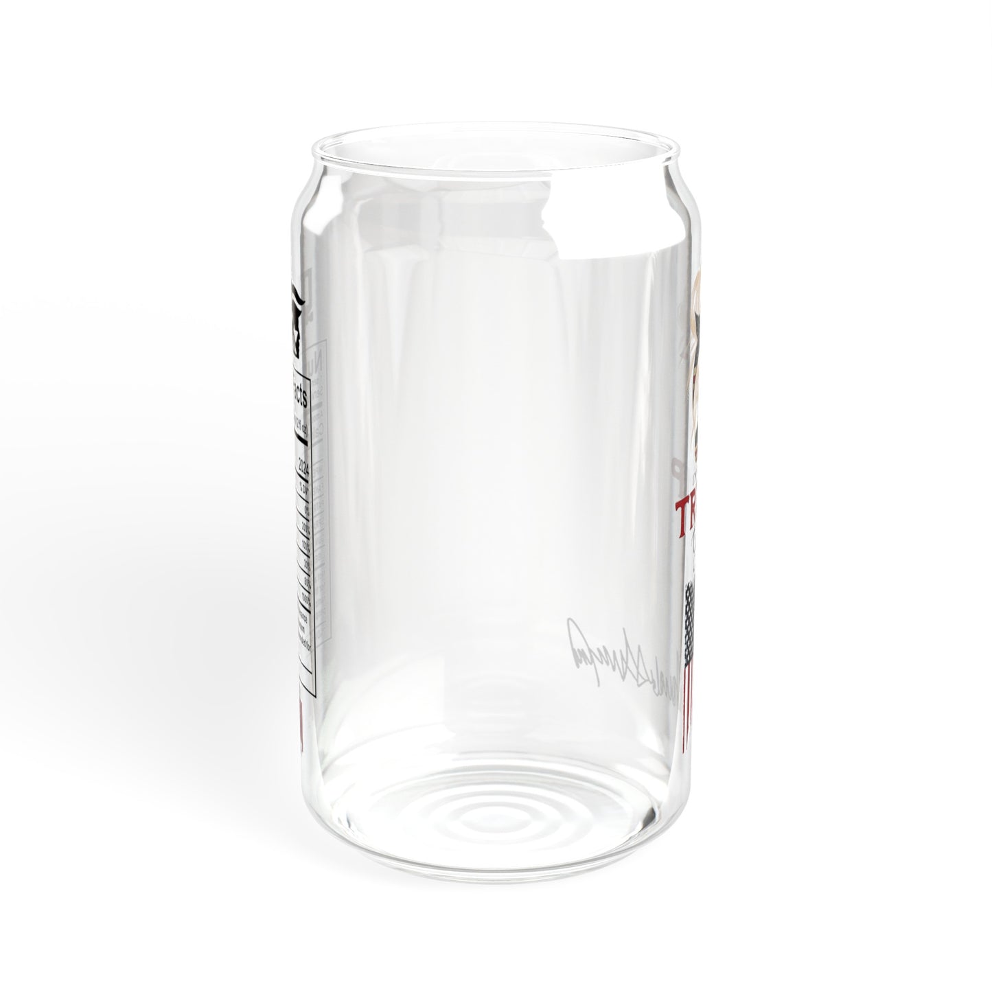 Trump Girl 16oz Glass Tumbler Cup, Trump 2024 Cup, Trump Merch, Trump Train Glass Cup with Bamboo lid and Straw - The American Glory