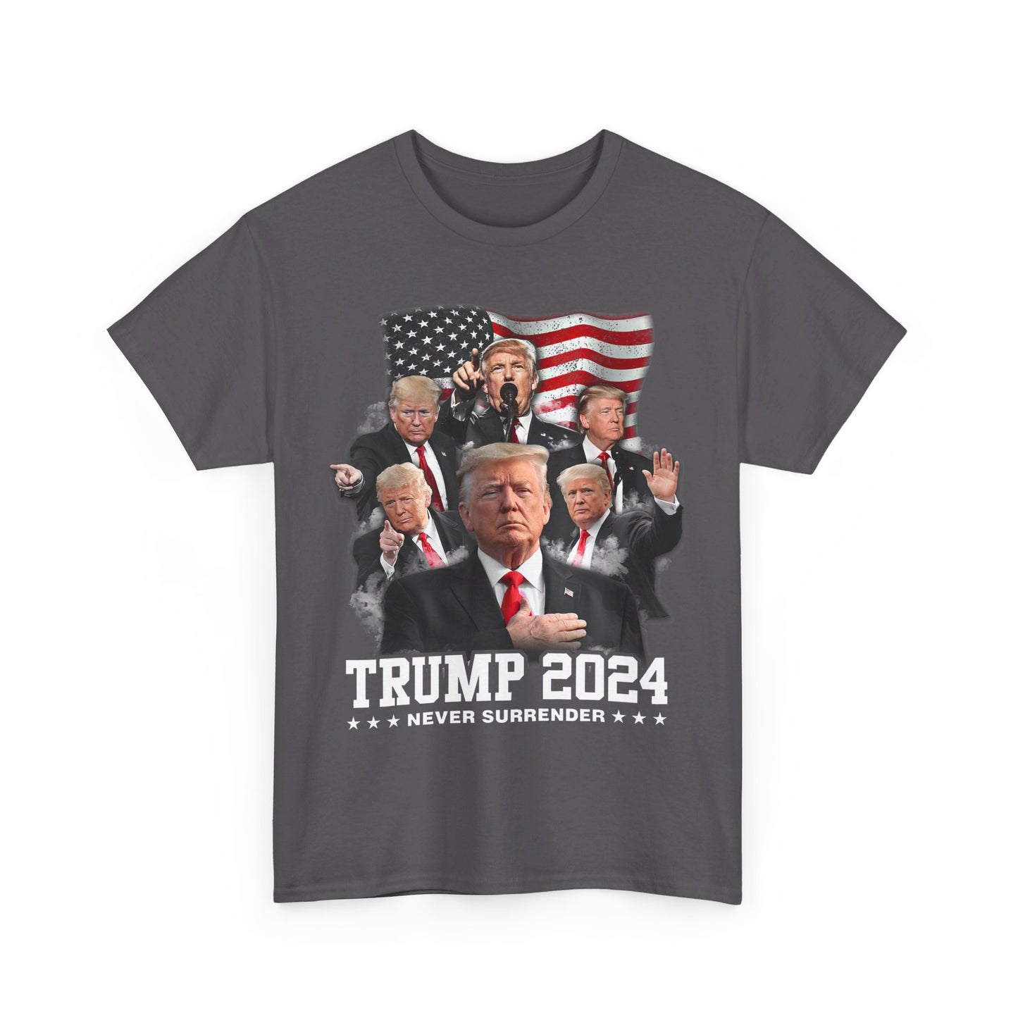 Never Surrender- Trump 2024 T-shirt - The American Glory