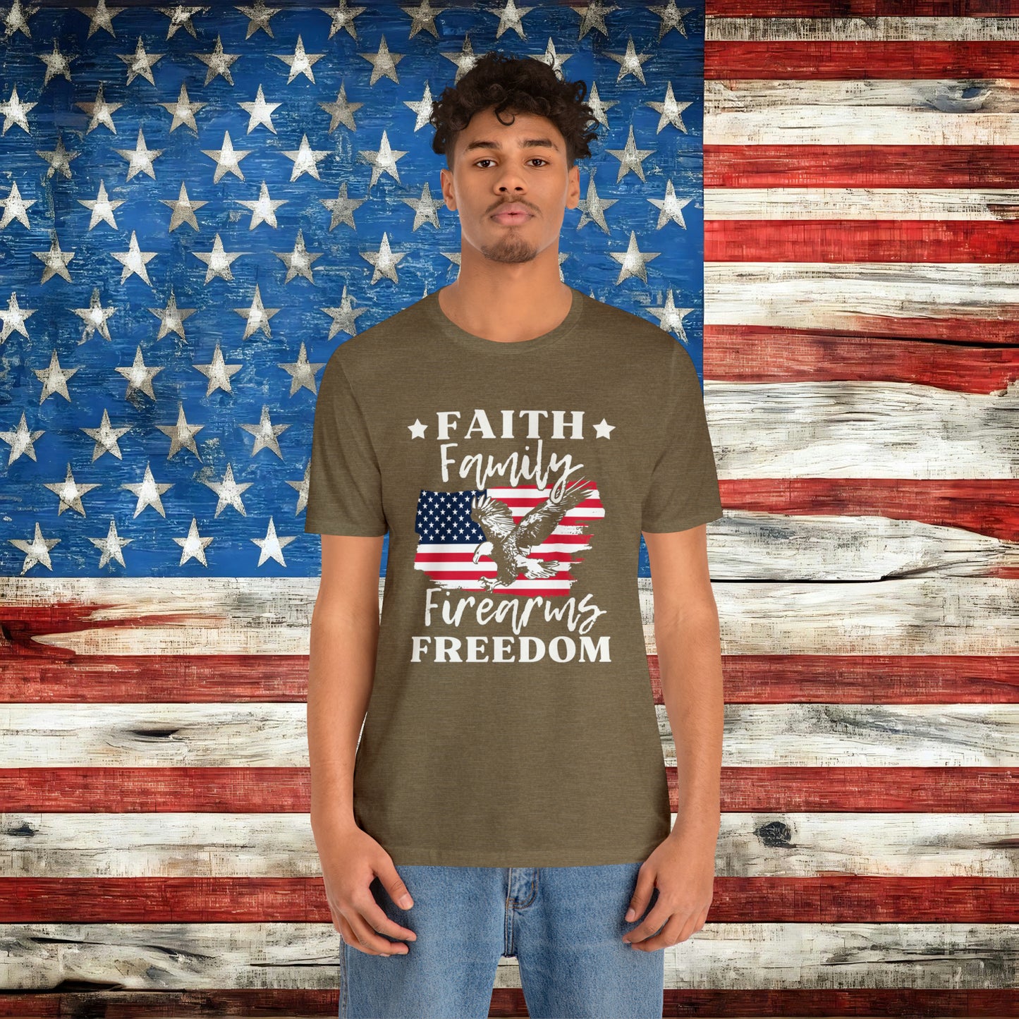 Faith Family Firearms Freedom T-shirt - The American Glory