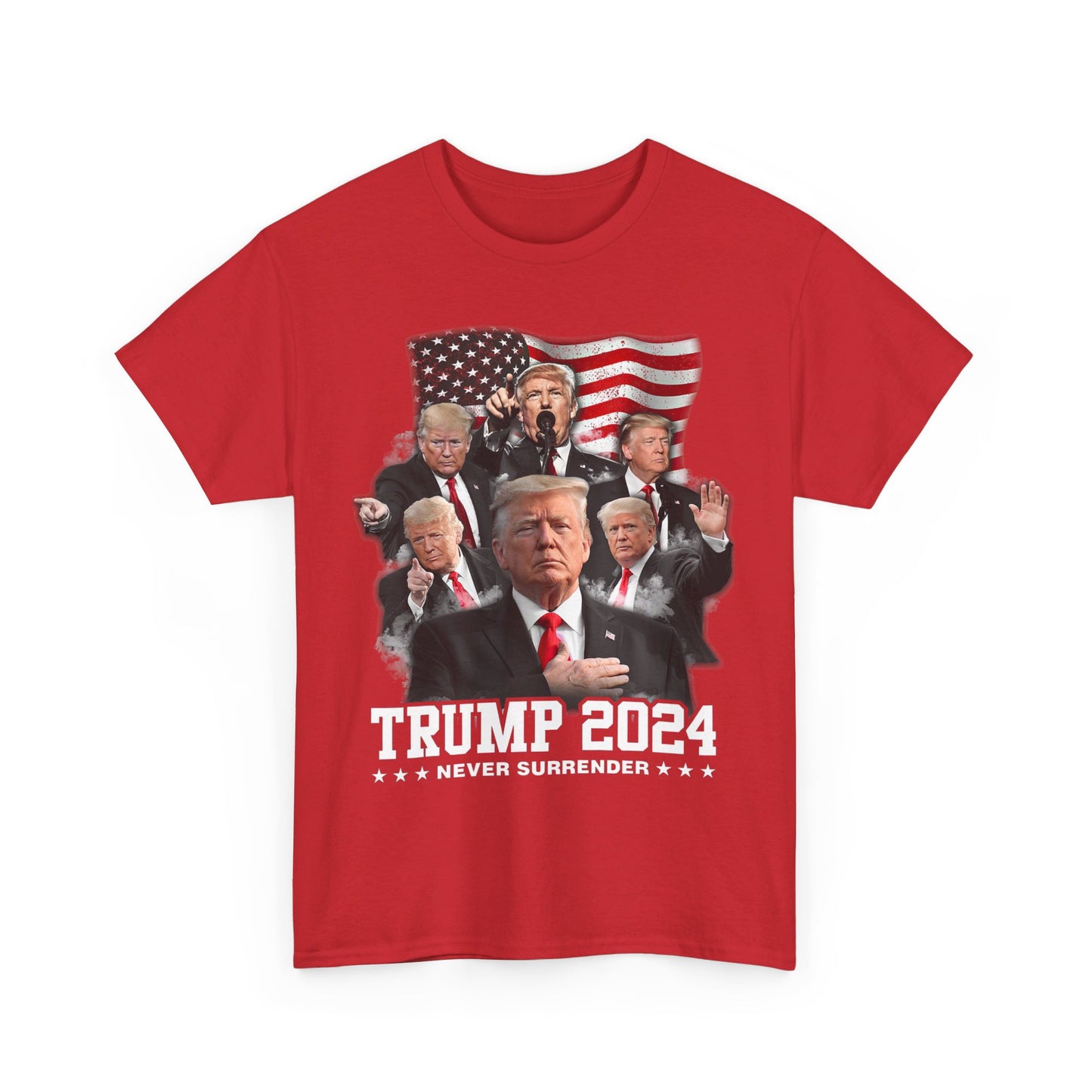 Never Surrender- Trump 2024 T-shirt - The American Glory