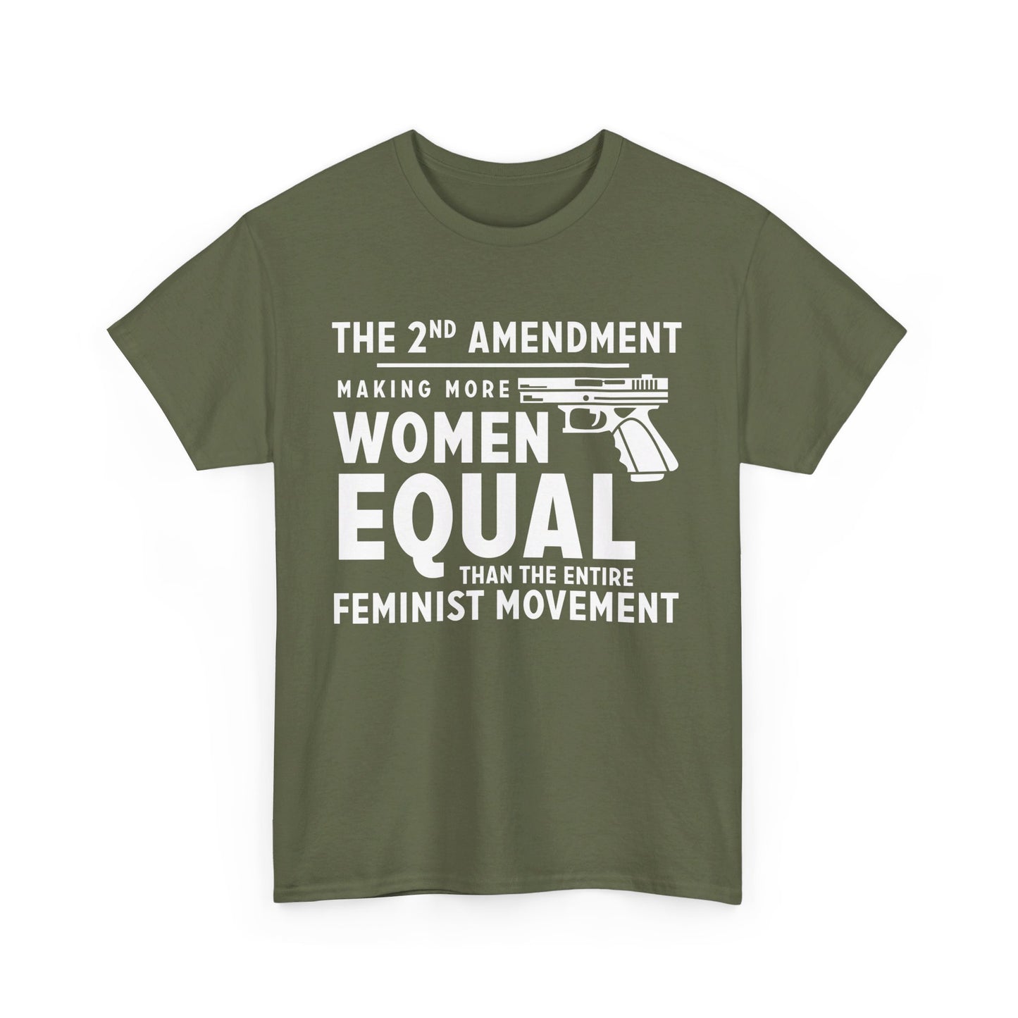 Womens 2nd Amendment T-shirt | Making More Women Equal Than the Entire Feminist Movement - Express Delivery available - The American Glory