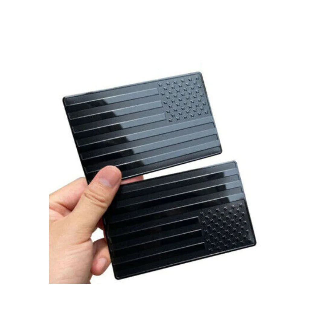 2PCS Metal USA Flag Sticker - Durable American Flag Decals for Cars, Laptops & More - The American Glory