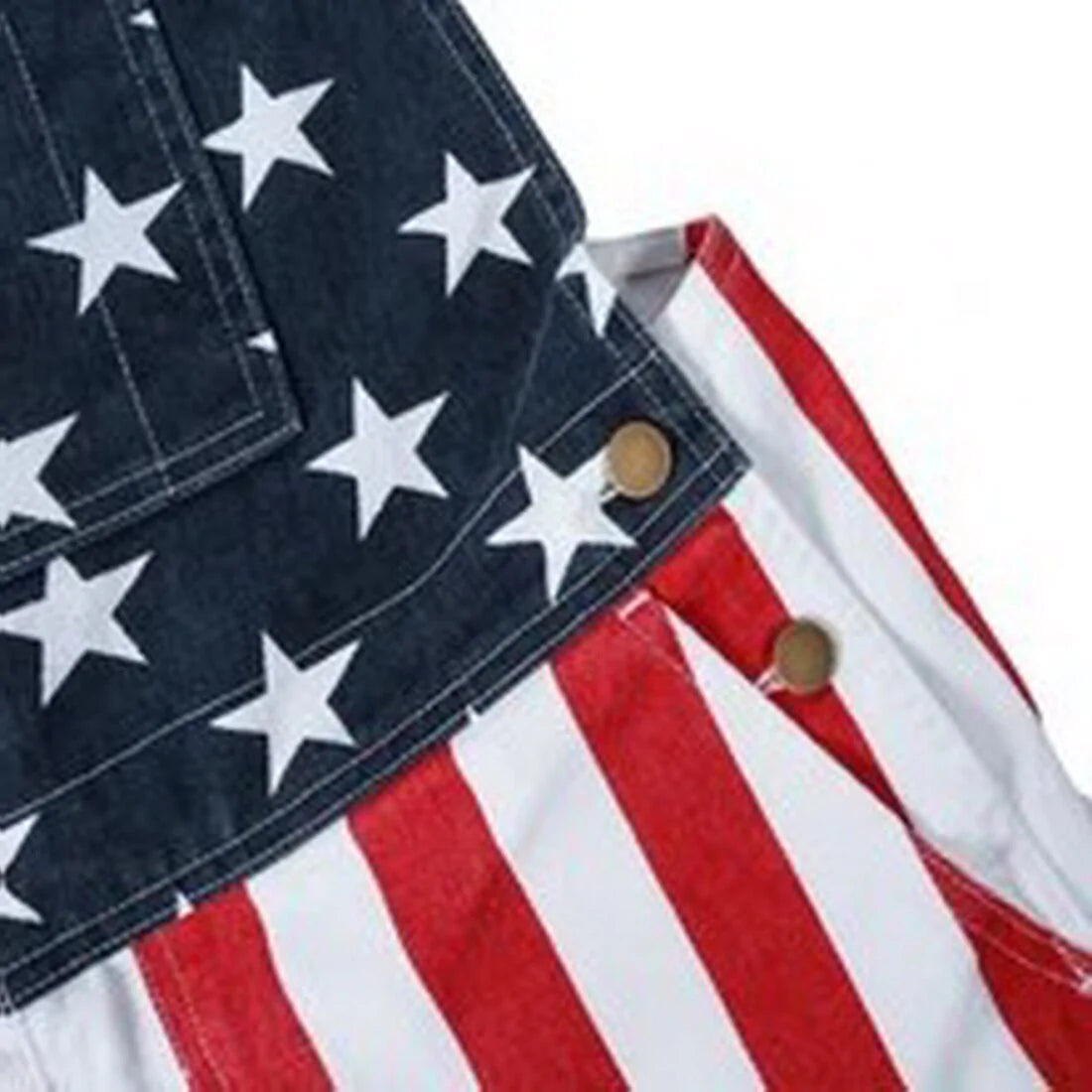 American Flag Overalls Shorts - The American Glory