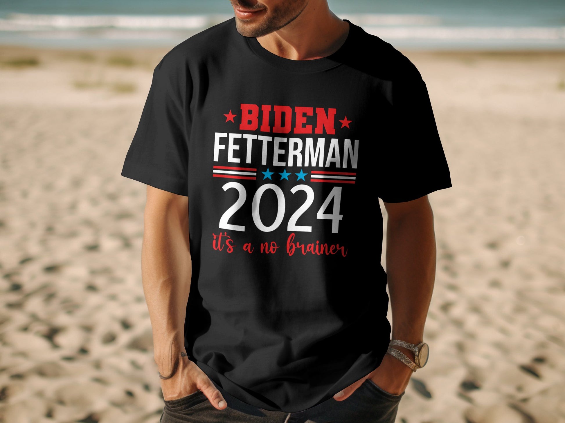 Biden Fetterman 2024 its a no brainer T-shirt - The American Glory 