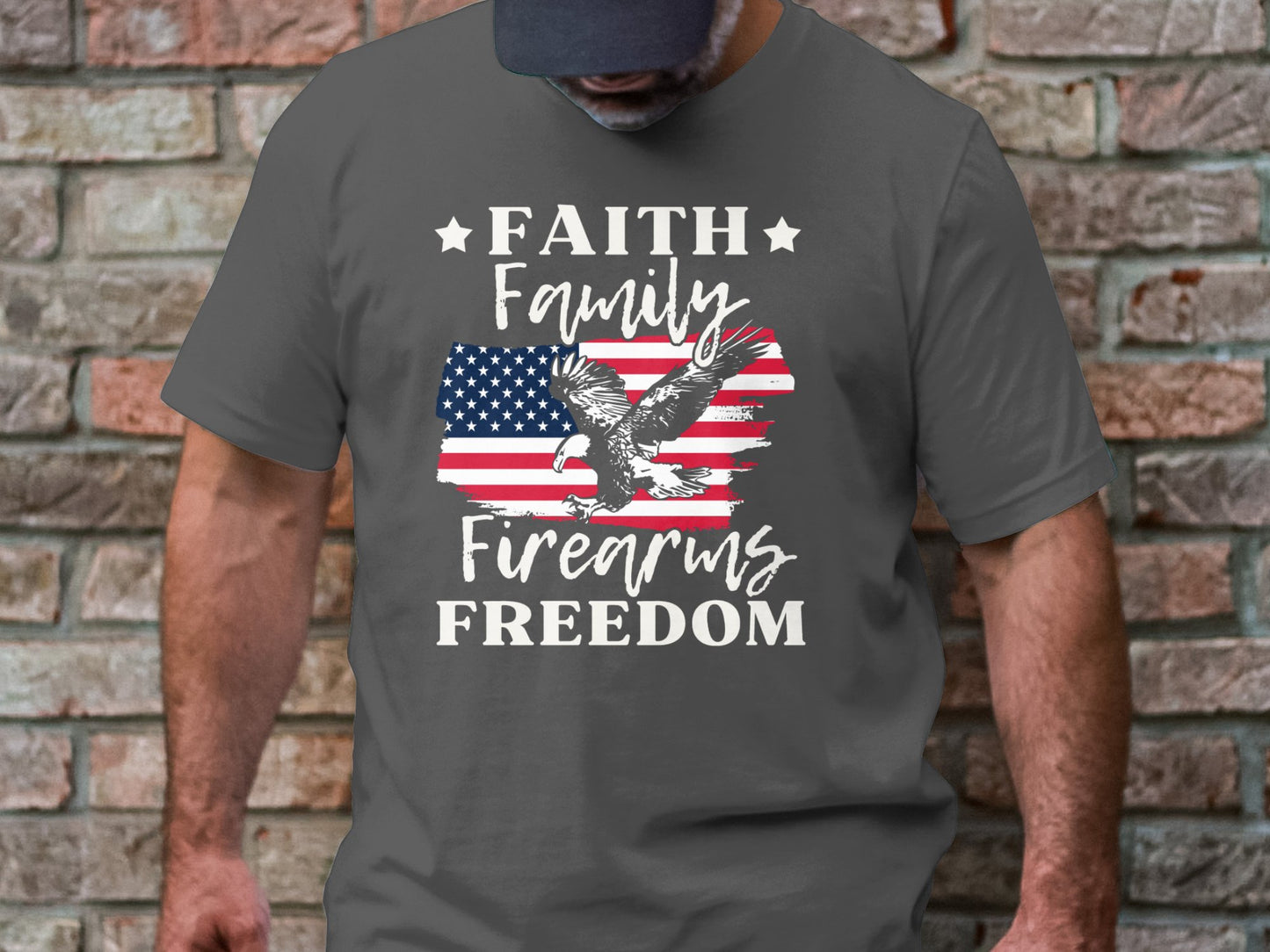 Faith Family Firearms Freedom T-shirt - The American Glory 