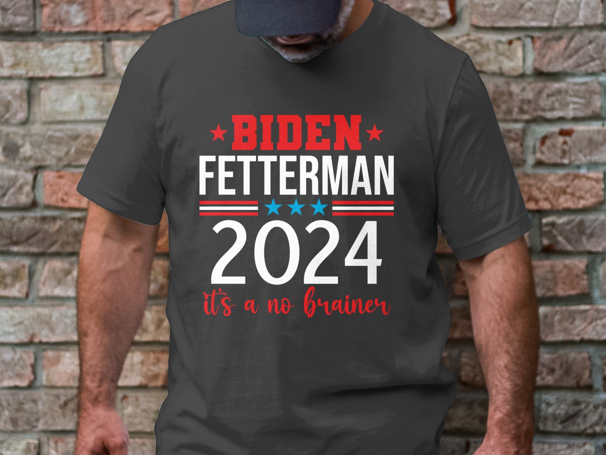 Biden Fetterman 2024 its a no brainer T-shirt - The American Glory 