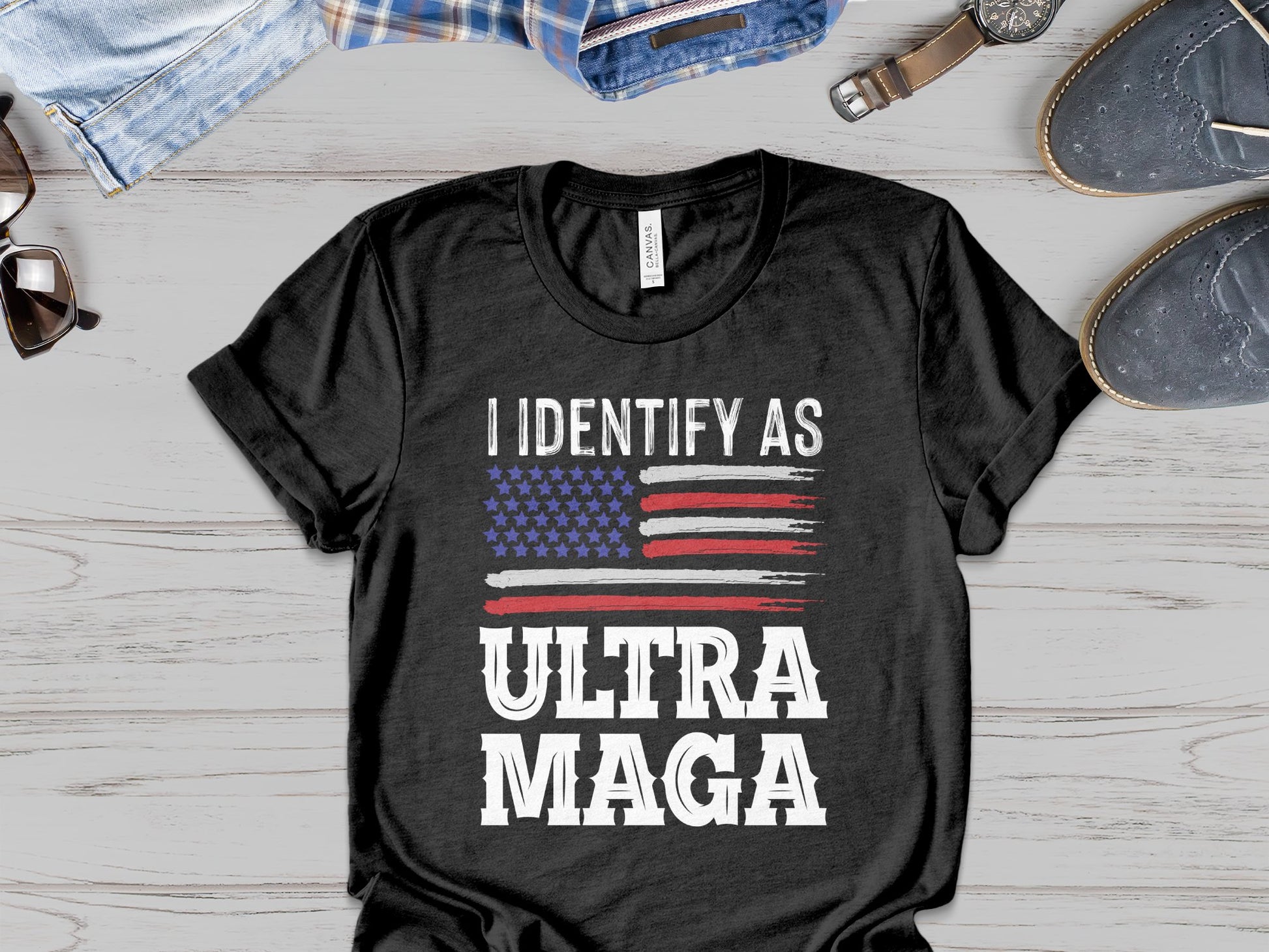 I Identify As Ultra Maga T-shirt Trump Shirts - The American Glory 