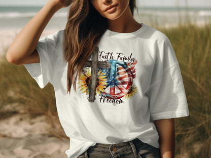 Faith Family Freedom T-shirt - The American Glory 