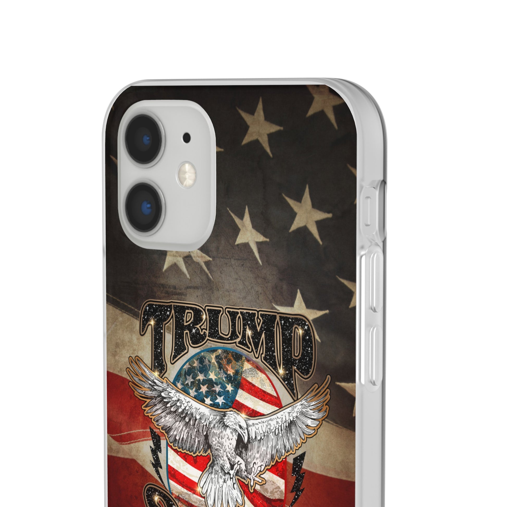 Donald Trump 2024 iphone case, Semi-transparent matte Flexi Cases, American Flag Phone Case, Trump MAGA iphone cases - The American Glory 