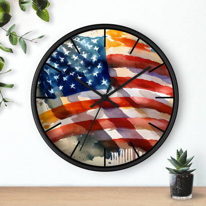 American Flag Wall Clock - The American Glory 