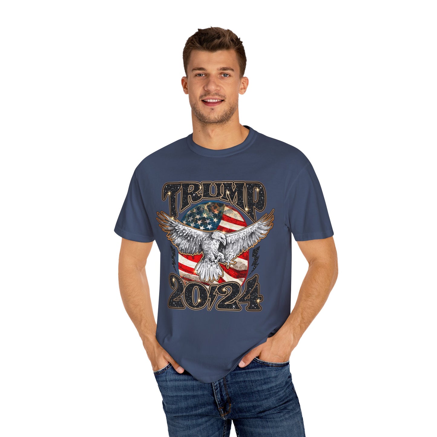 Trump 2024 USA Flag Tee - Unisex Election Shirt for Trump Supporters - The American Glory 