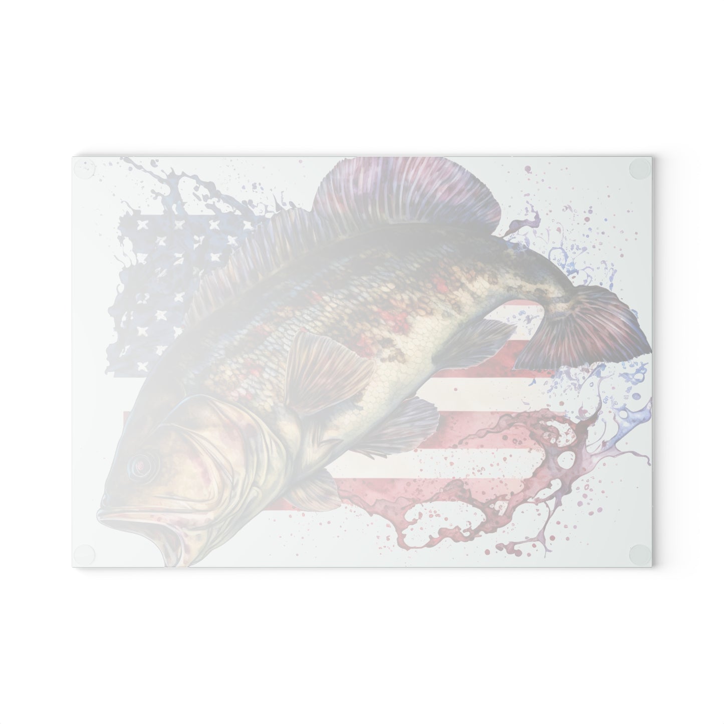 Fish American Flag Glass Cutting Board - The American Glory 