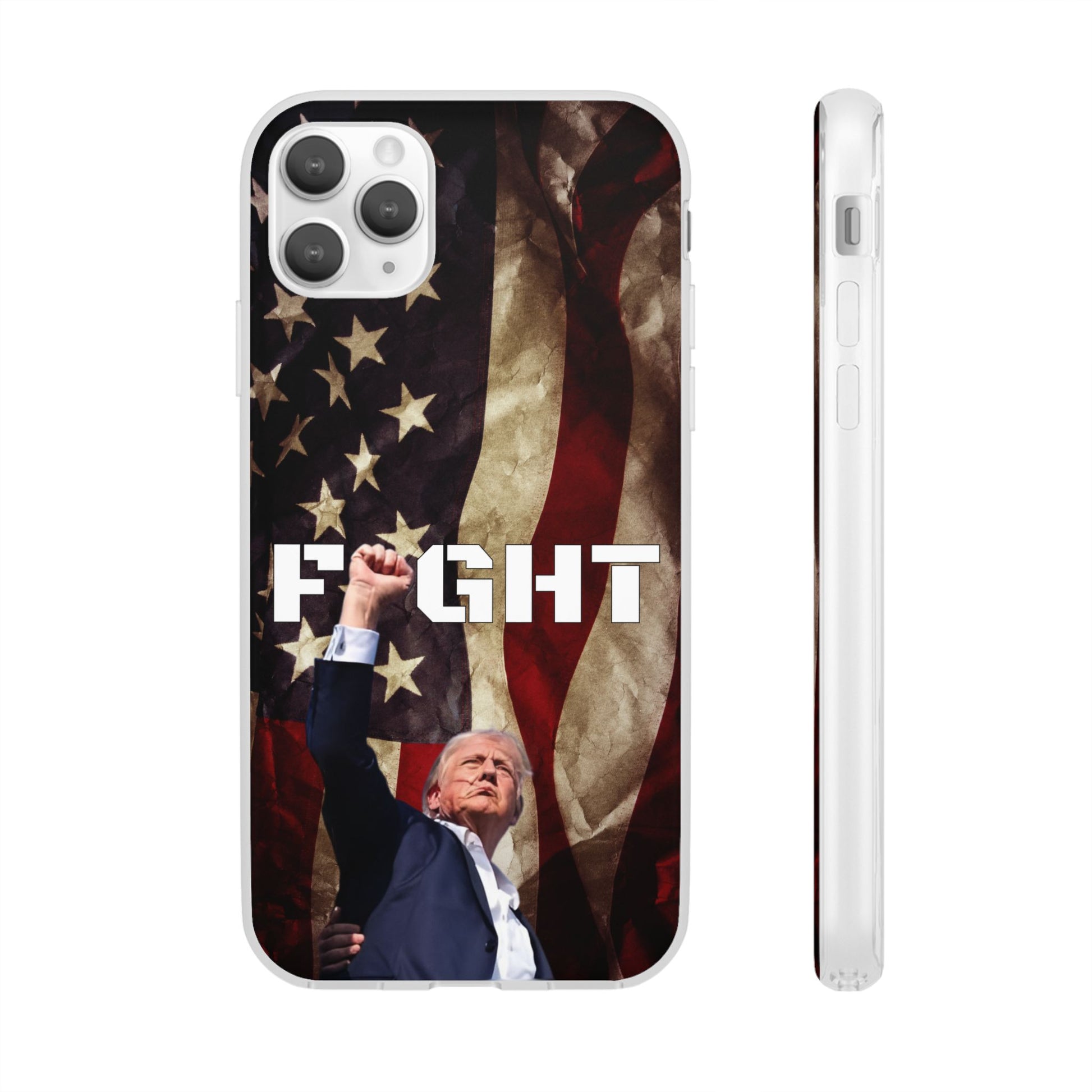 Trump Fight! iPhone Case | Semi-transparent, matte finish - The American Glory 