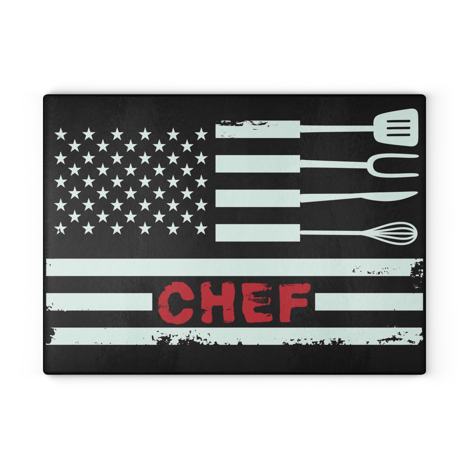 Chef American Flag Glass Cutting Board - The American Glory 