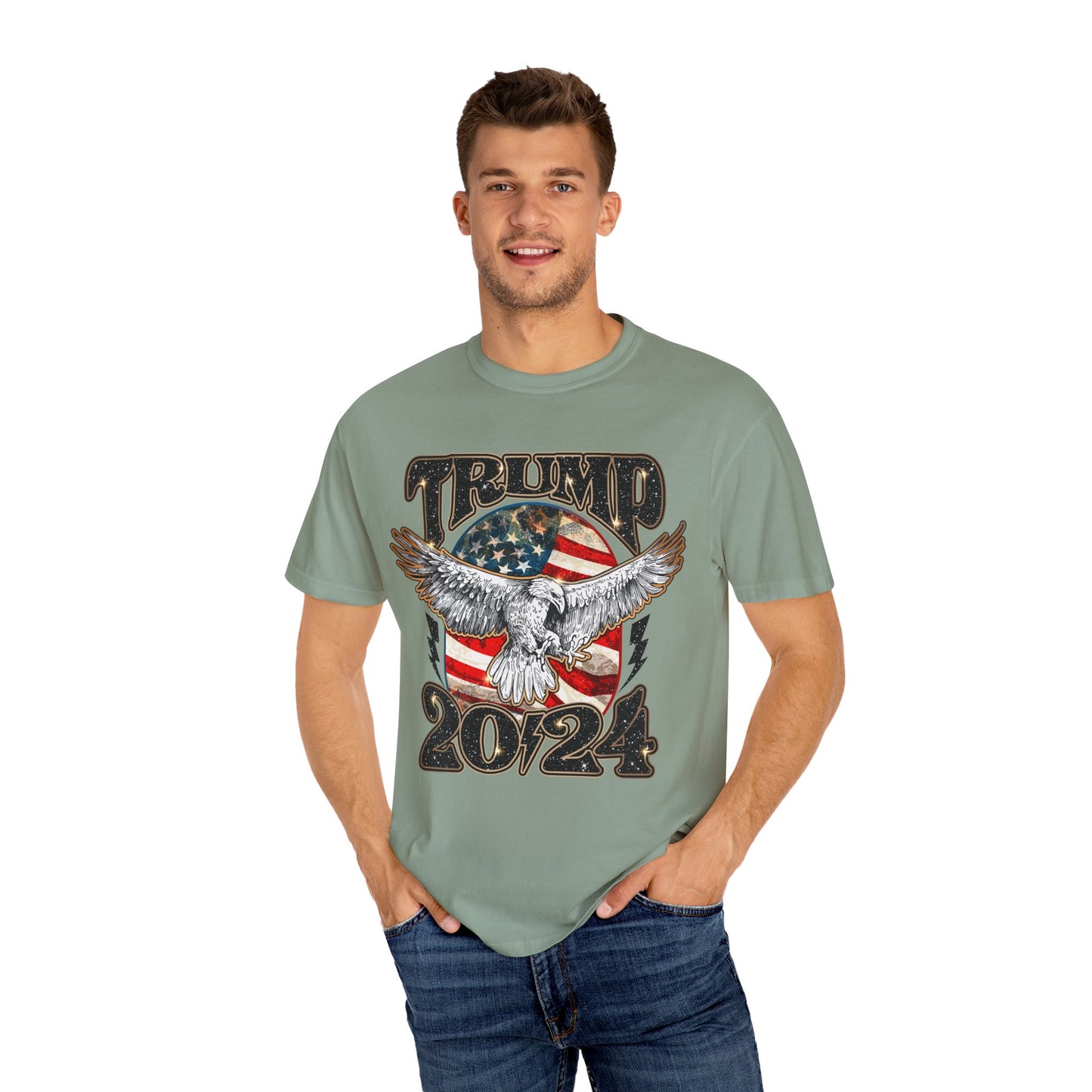 Trump 2024 USA Flag Tee - Unisex Election Shirt for Trump Supporters - The American Glory 