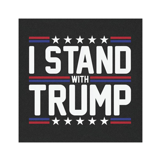 I Stand with Trump Car Magnet, Trump 2024 Bumper Sticker, Donald Trump Weatherproof car magnets, MAGA Stand with Trump Bumper Stickers - The American Glory 