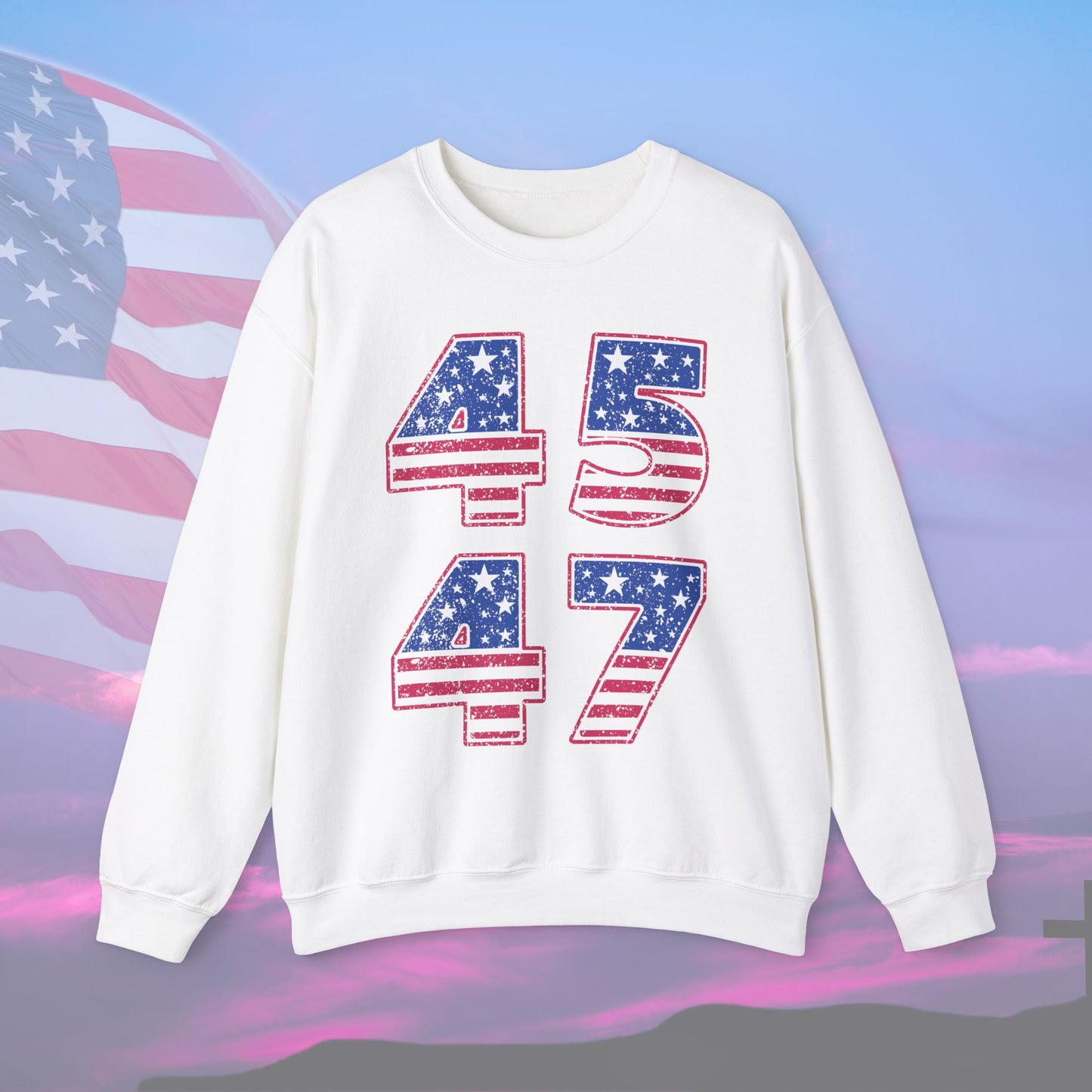 Trump 45 47 Sweatshirt | Unisex - The American Glory 