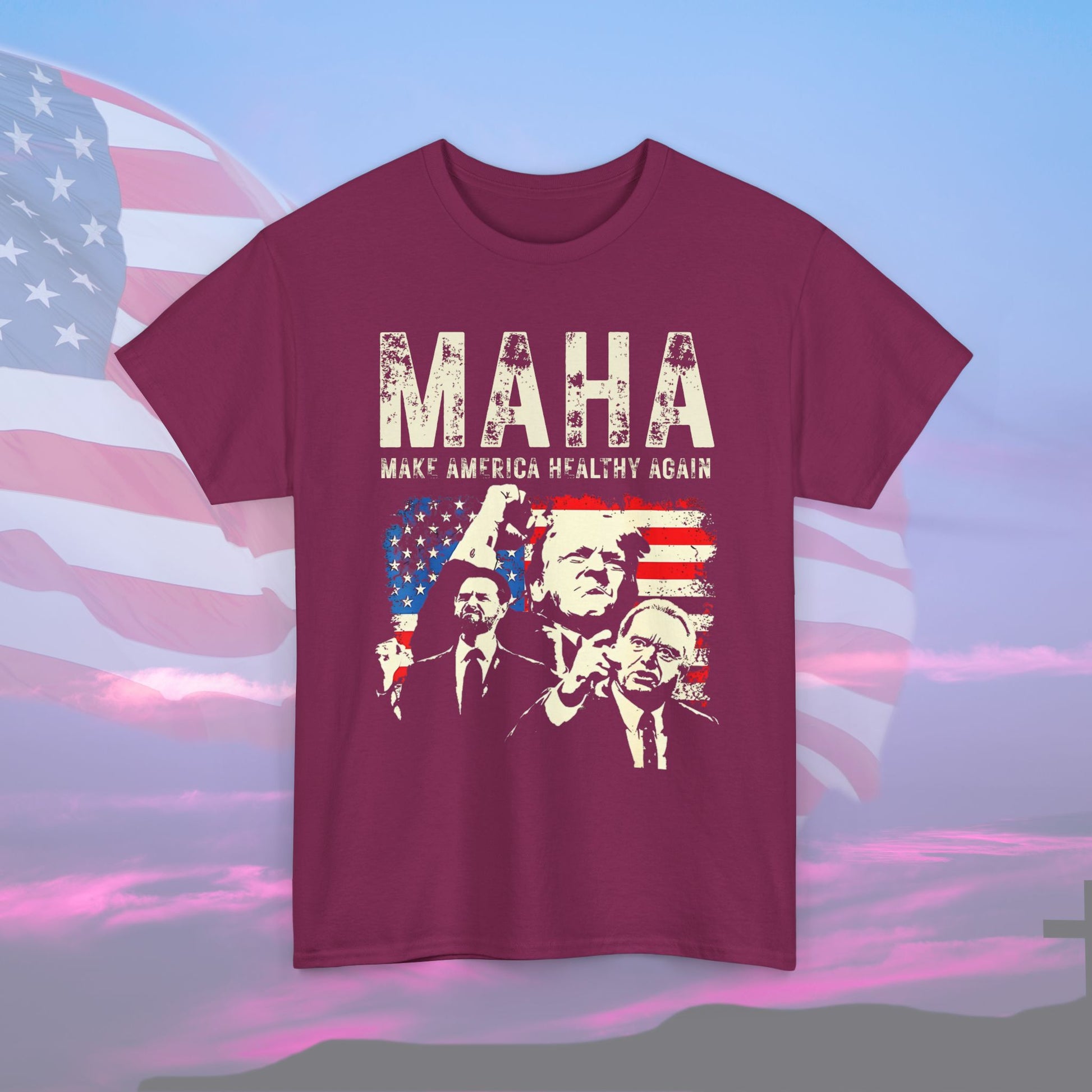 MAHA T-shirt, Make America Healthy Again Unisex Tee - The American Glory 