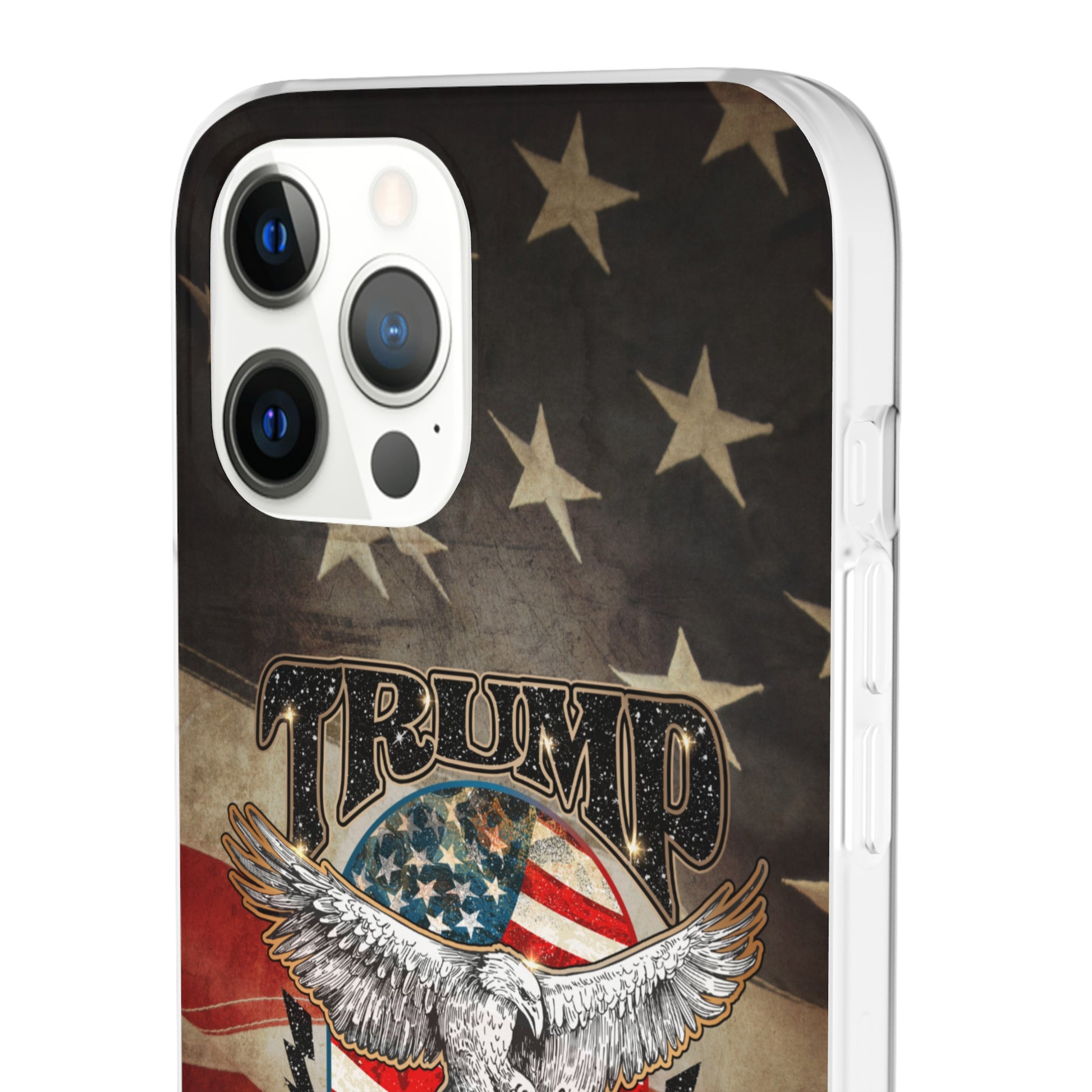 Donald Trump 2024 iphone case, Semi-transparent matte Flexi Cases, American Flag Phone Case, Trump MAGA iphone cases - The American Glory 