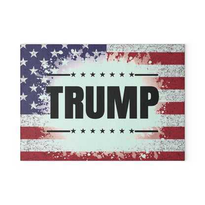 Trump American Flag Glass Cutting Board - The American Glory 