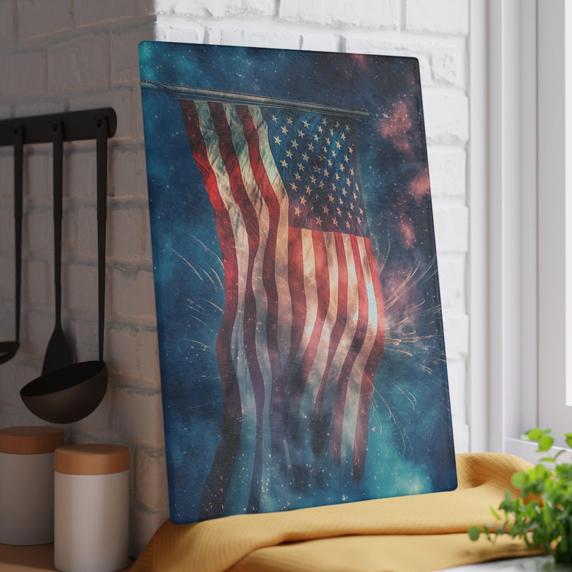 American Flag Glass Cutting Board - The American Glory 