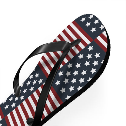 American Flag Flip Flops, USA July 4th Flip Flop slippers, Patriotic Summer accessories - The American Glory 