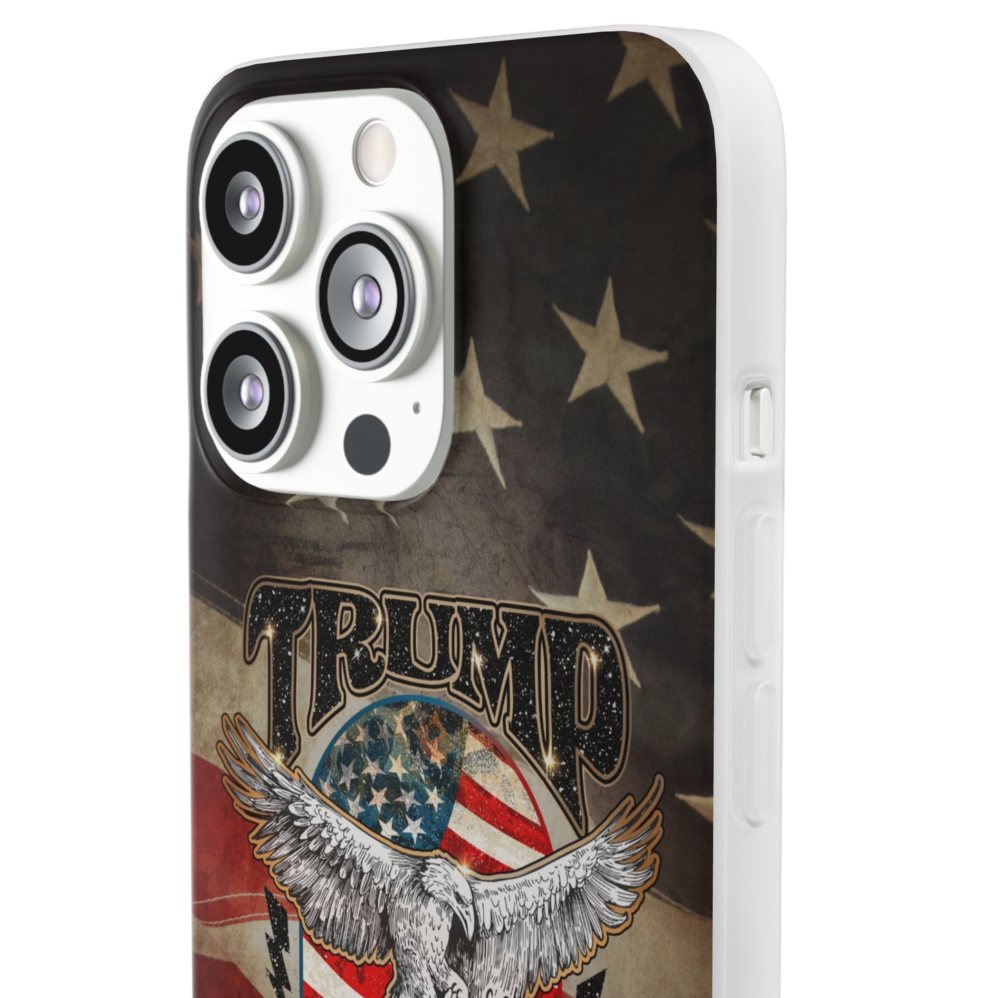 Donald Trump 2024 iphone case, Semi-transparent matte Flexi Cases, American Flag Phone Case, Trump MAGA iphone cases - The American Glory 