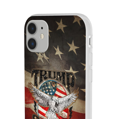 Donald Trump 2024 iphone case, Semi-transparent matte Flexi Cases, American Flag Phone Case, Trump MAGA iphone cases - The American Glory 