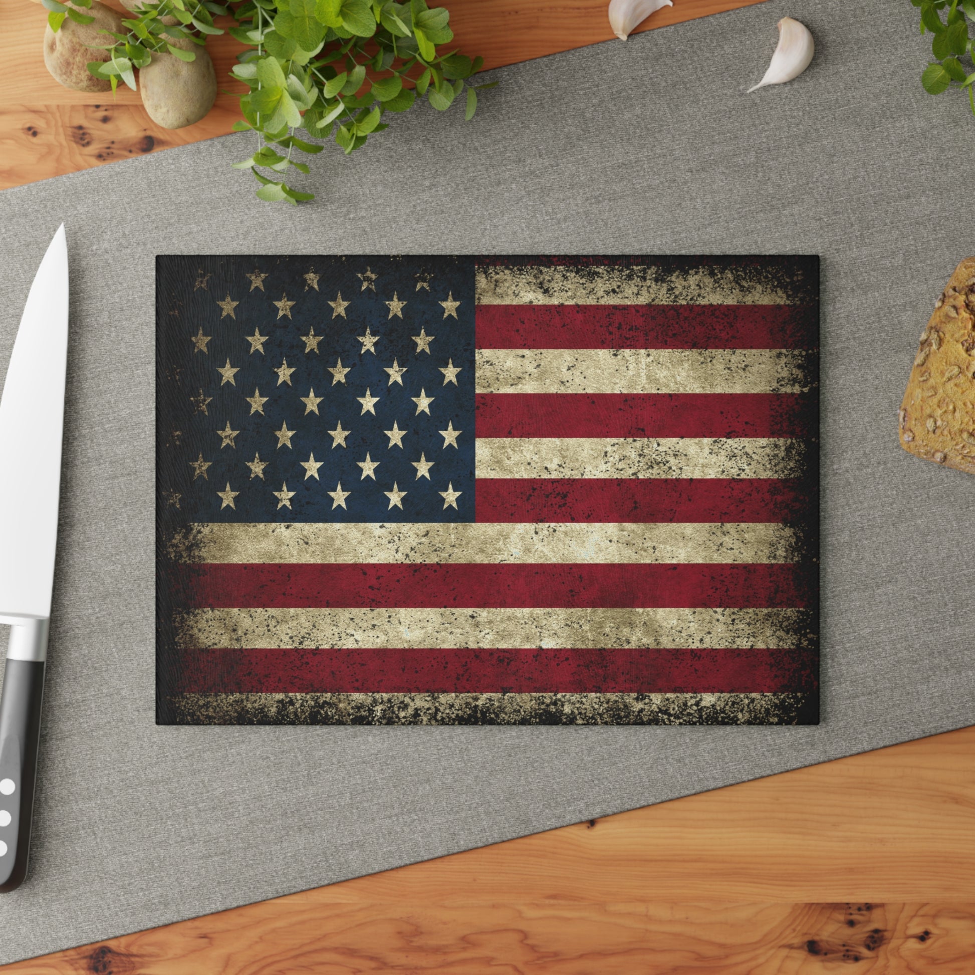 American Flag Glass Cutting Board - The American Glory 