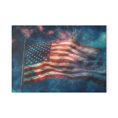 American Flag Glass Cutting Board - The American Glory 