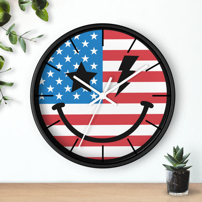 American Flag Wall Clock - The American Glory 