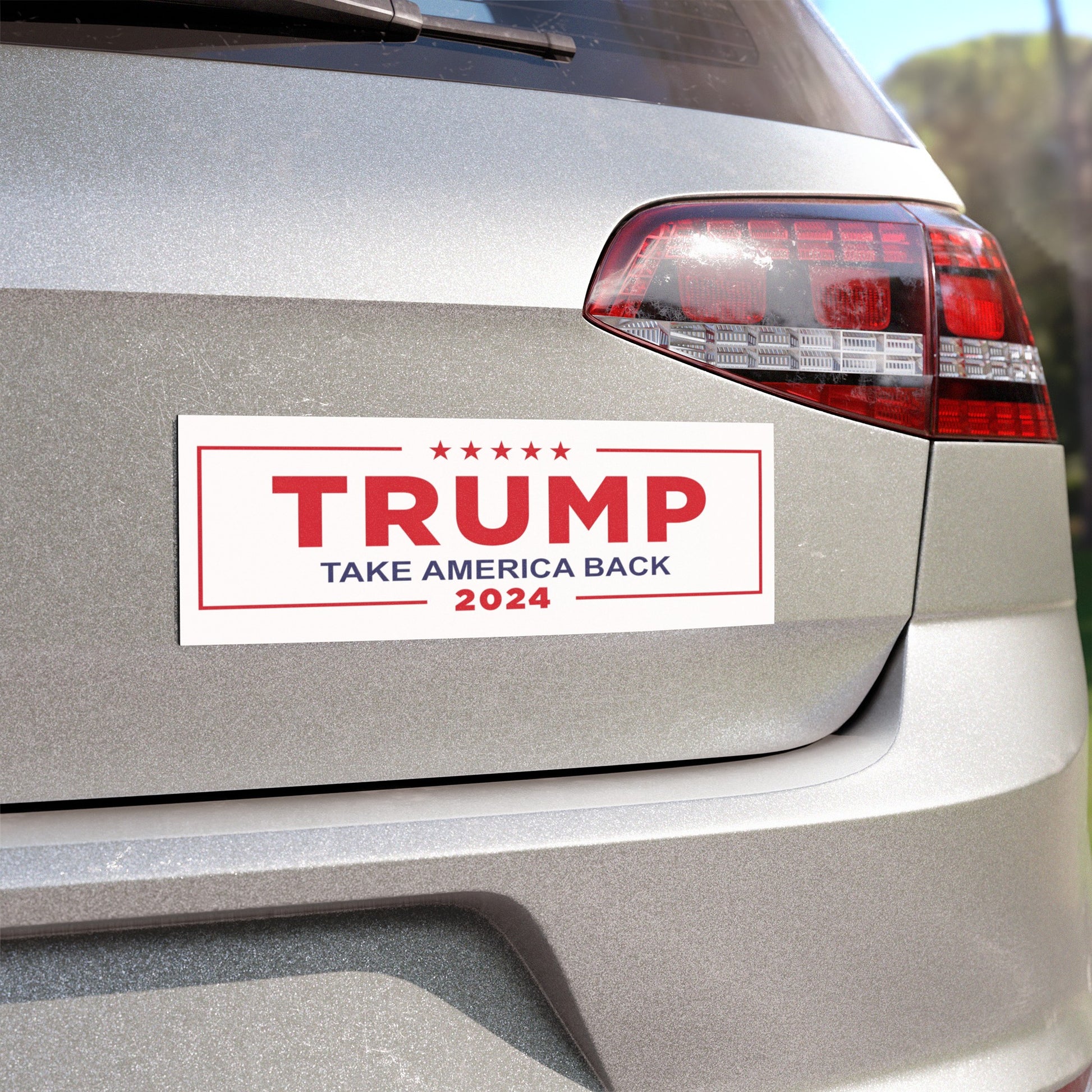 Trump 2024 Car Magnet, Take America Back Bumper Sticker, Donald Trump Weatherproof car magnets, MAGA Stand With Trump Bumper Stickers - The American Glory 