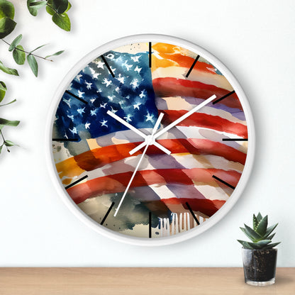 American Flag Wall Clock - The American Glory 