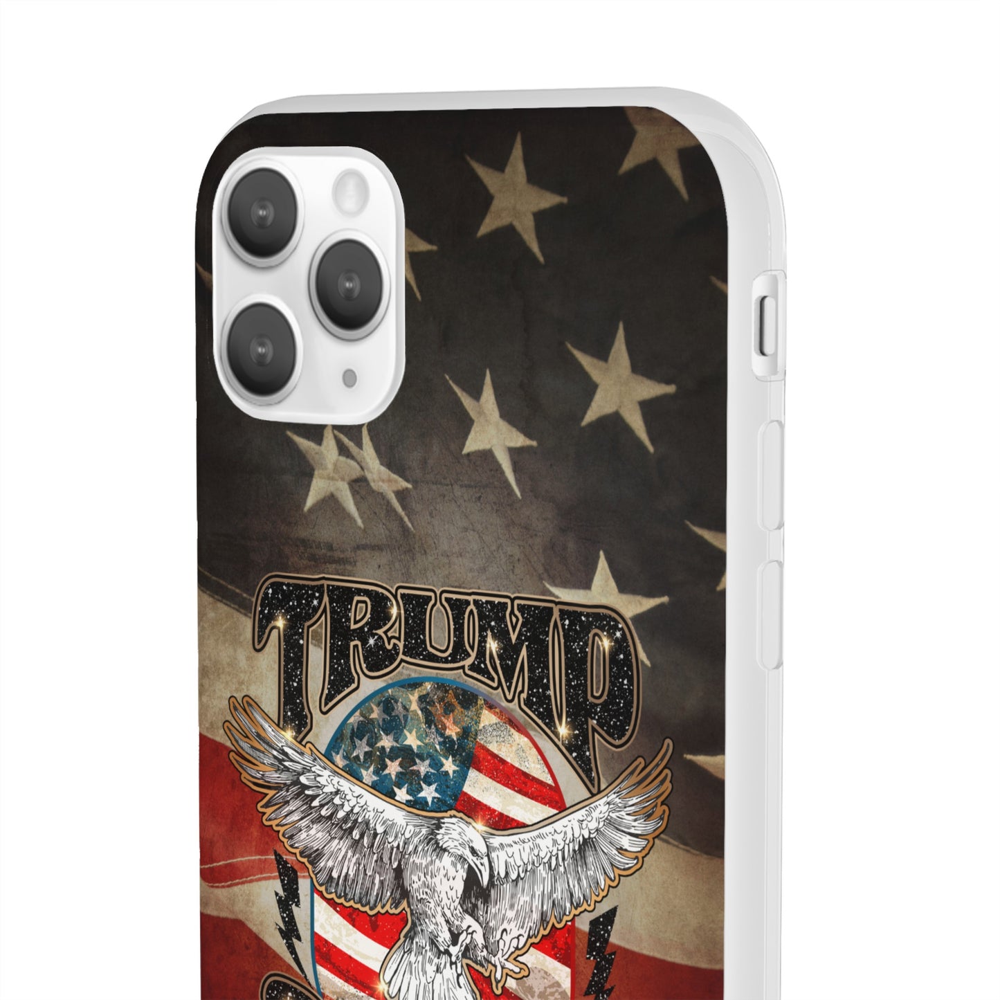 Donald Trump 2024 iphone case, Semi-transparent matte Flexi Cases, American Flag Phone Case, Trump MAGA iphone cases - The American Glory 