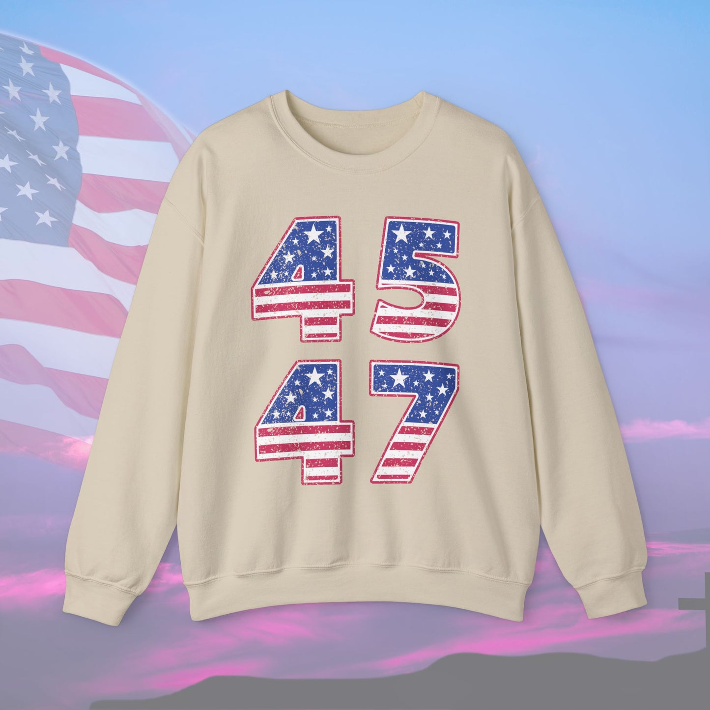 Trump 45 47 Sweatshirt | Unisex - The American Glory 