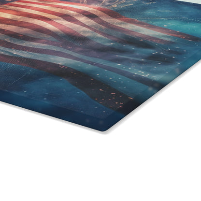 American Flag Glass Cutting Board - The American Glory 