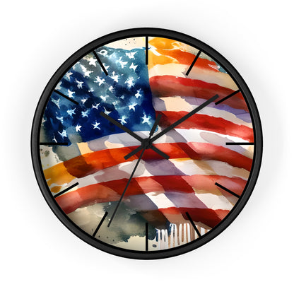 American Flag Wall Clock - The American Glory 