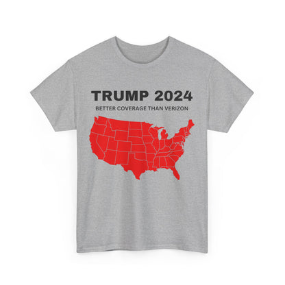 Trump 2024 Better Coverage Than Verizon T-shirt, Donald Trump Unisex Shirt, MAGA Tees, Election Shirts, Trump 2024 Political T-shirts, Funny Trump Tshirts - The American Glory 