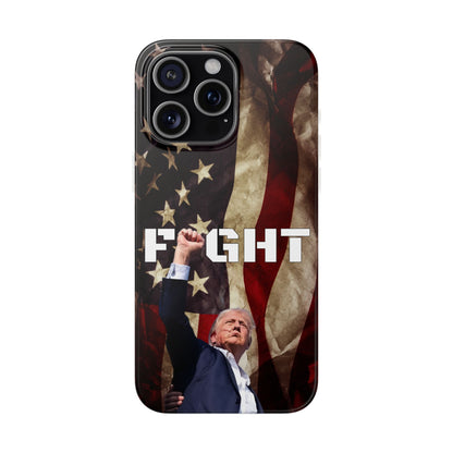 Trump Fight! iPhone Case | Semi-transparent, matte finish - The American Glory 