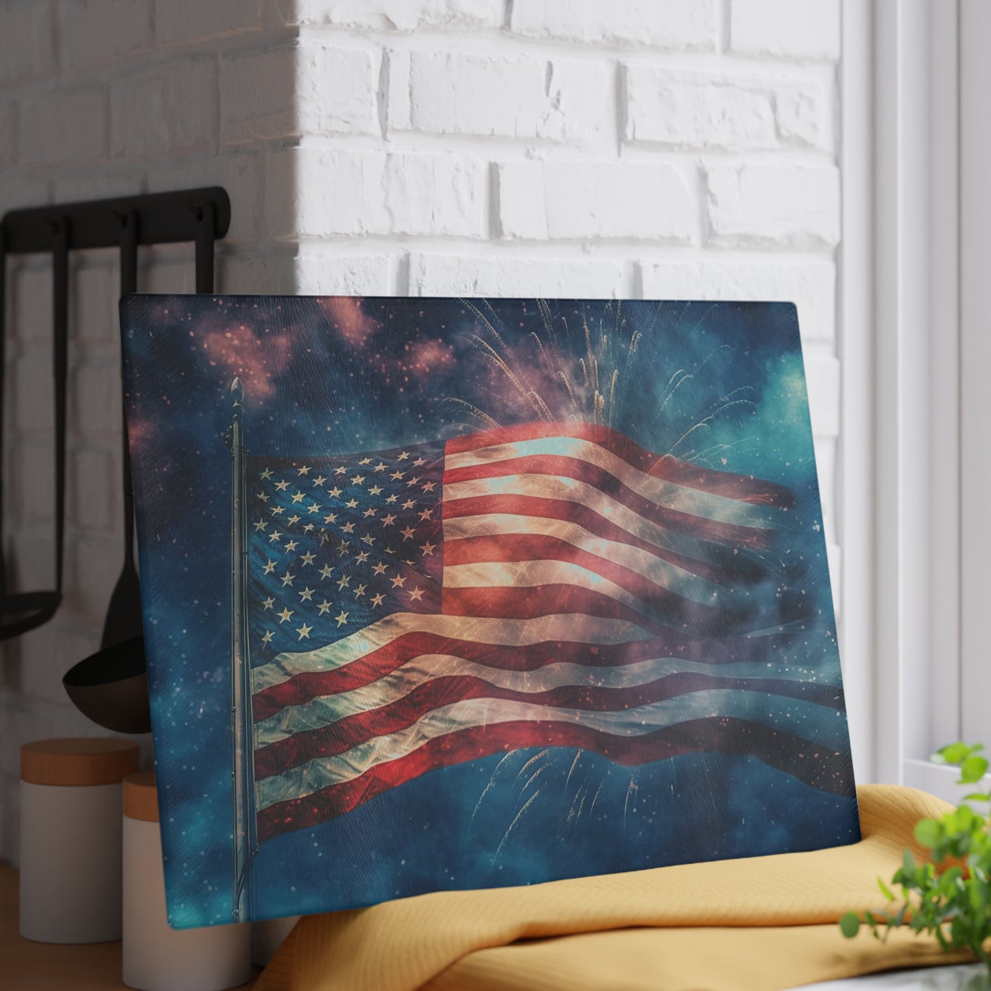 American Flag Glass Cutting Board - The American Glory 