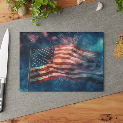 American Flag Glass Cutting Board - The American Glory 