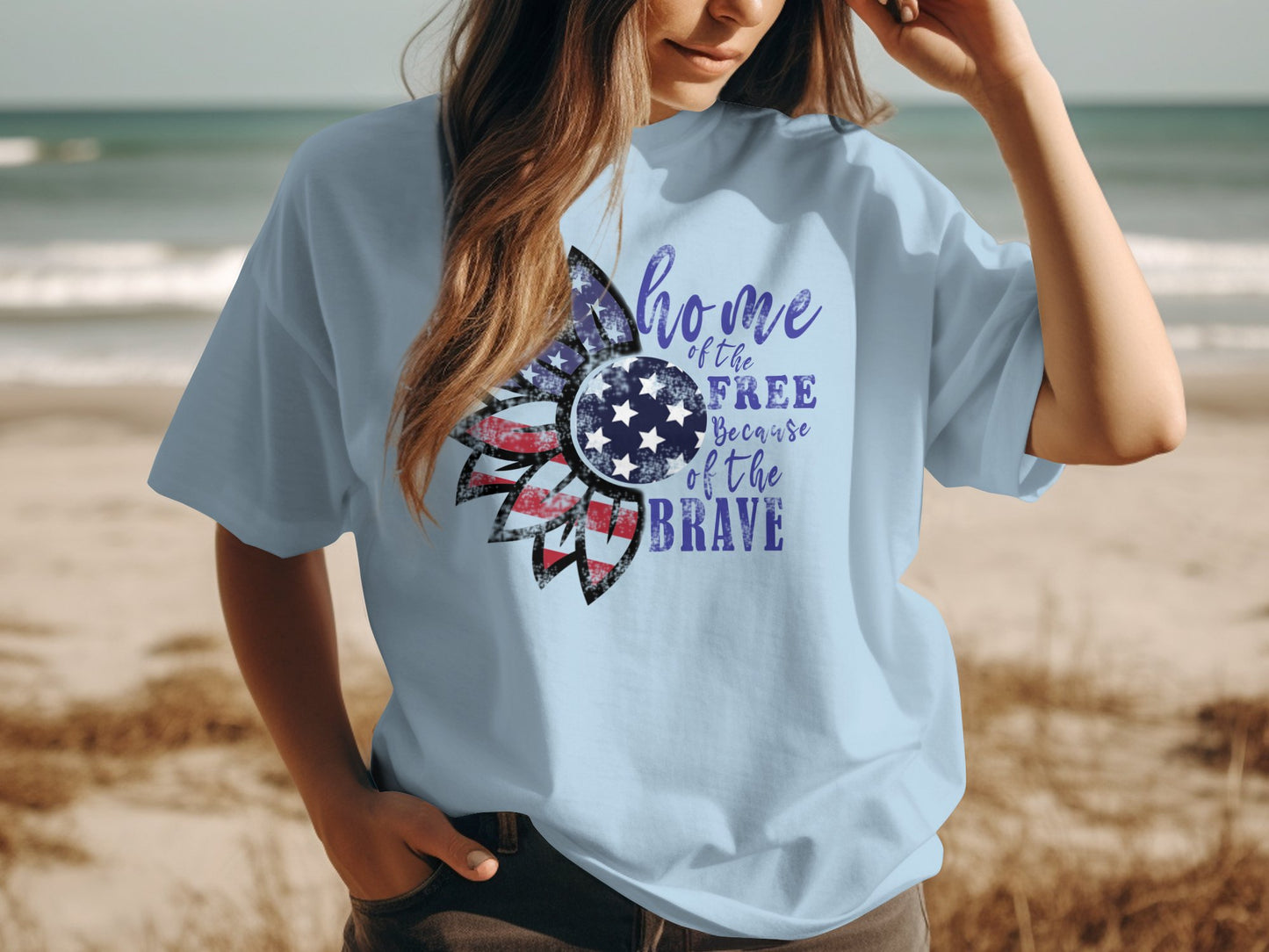 Home Of The Free Because Of The Brave T-shirt - The American Glory 