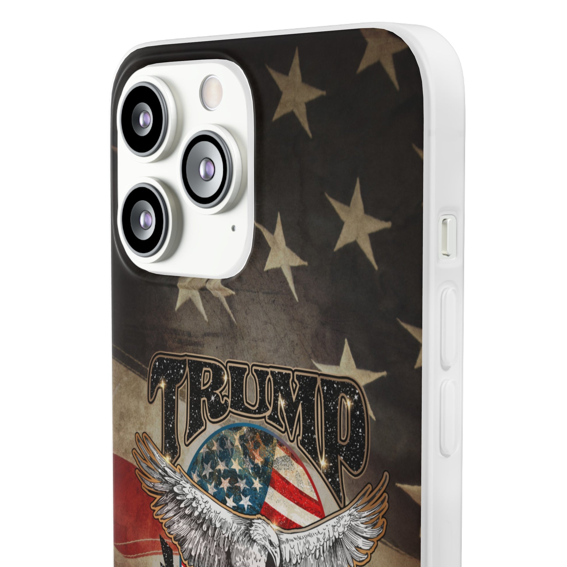 Donald Trump 2024 iphone case, Semi-transparent matte Flexi Cases, American Flag Phone Case, Trump MAGA iphone cases - The American Glory 