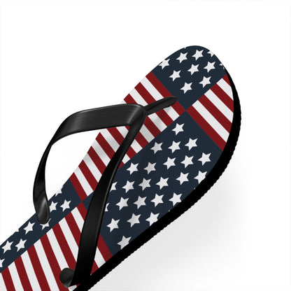 American Flag Flip Flops, USA July 4th Flip Flop slippers, Patriotic Summer accessories - The American Glory 