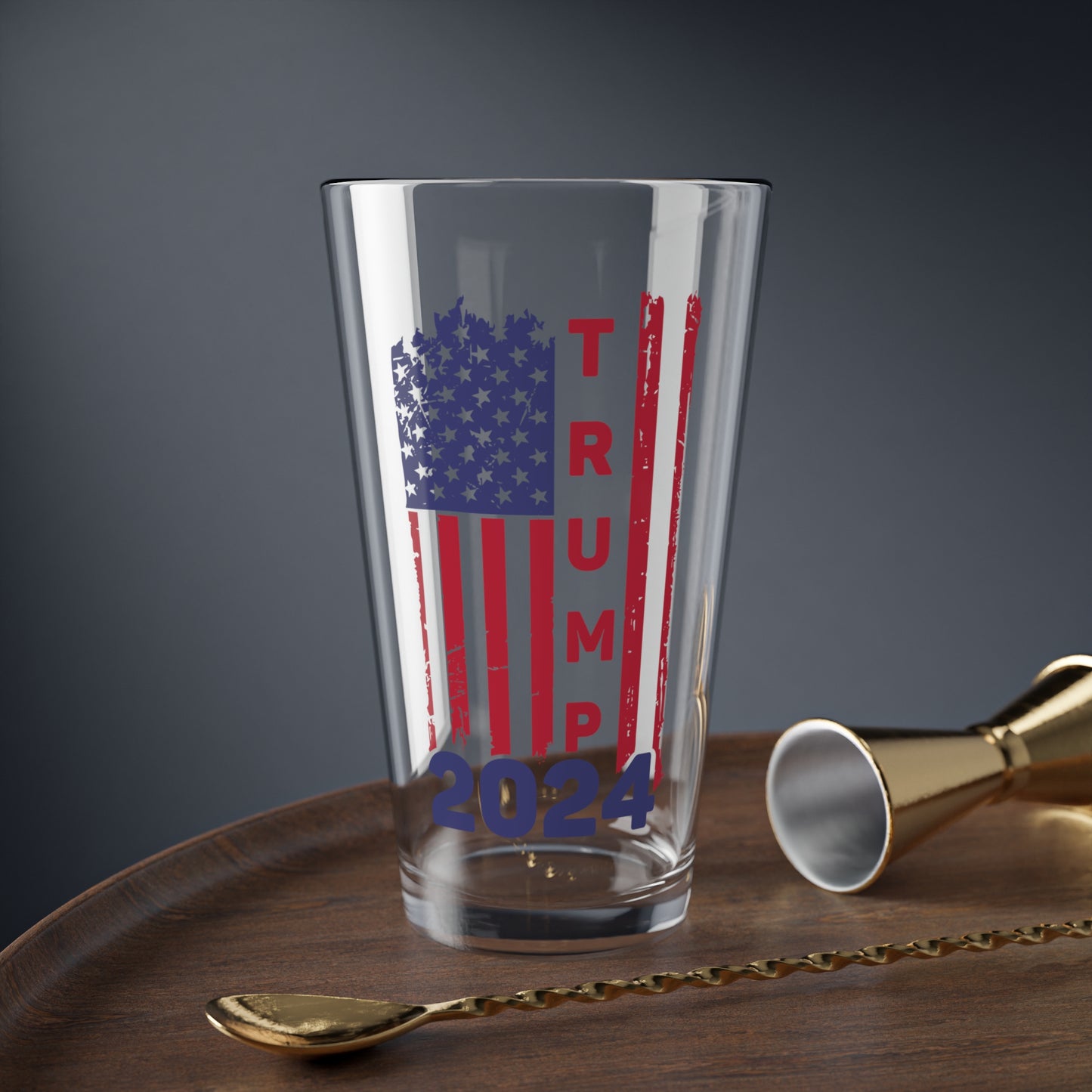 Trump 2024  Pint Glass | 16oz Beer Glass - The American Glory 