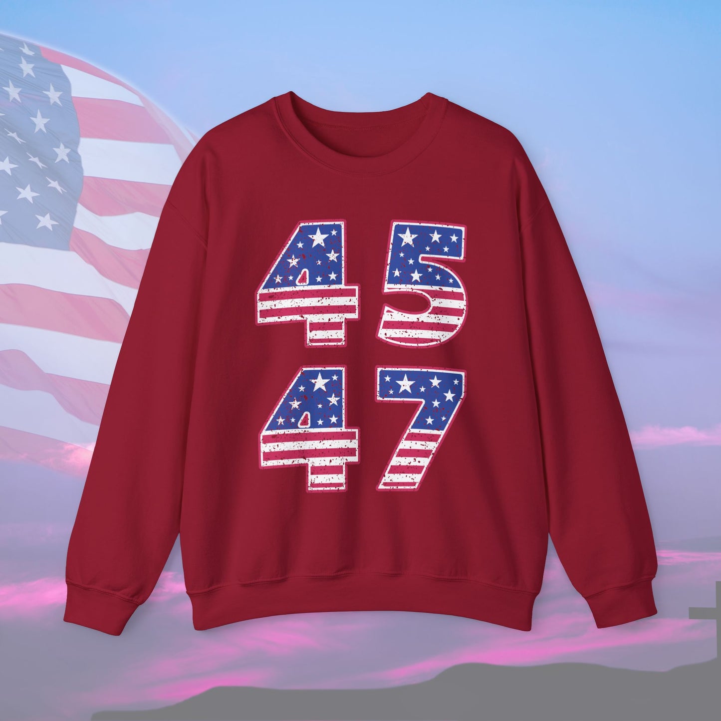 Trump 45 47 Sweatshirt | Unisex - The American Glory 